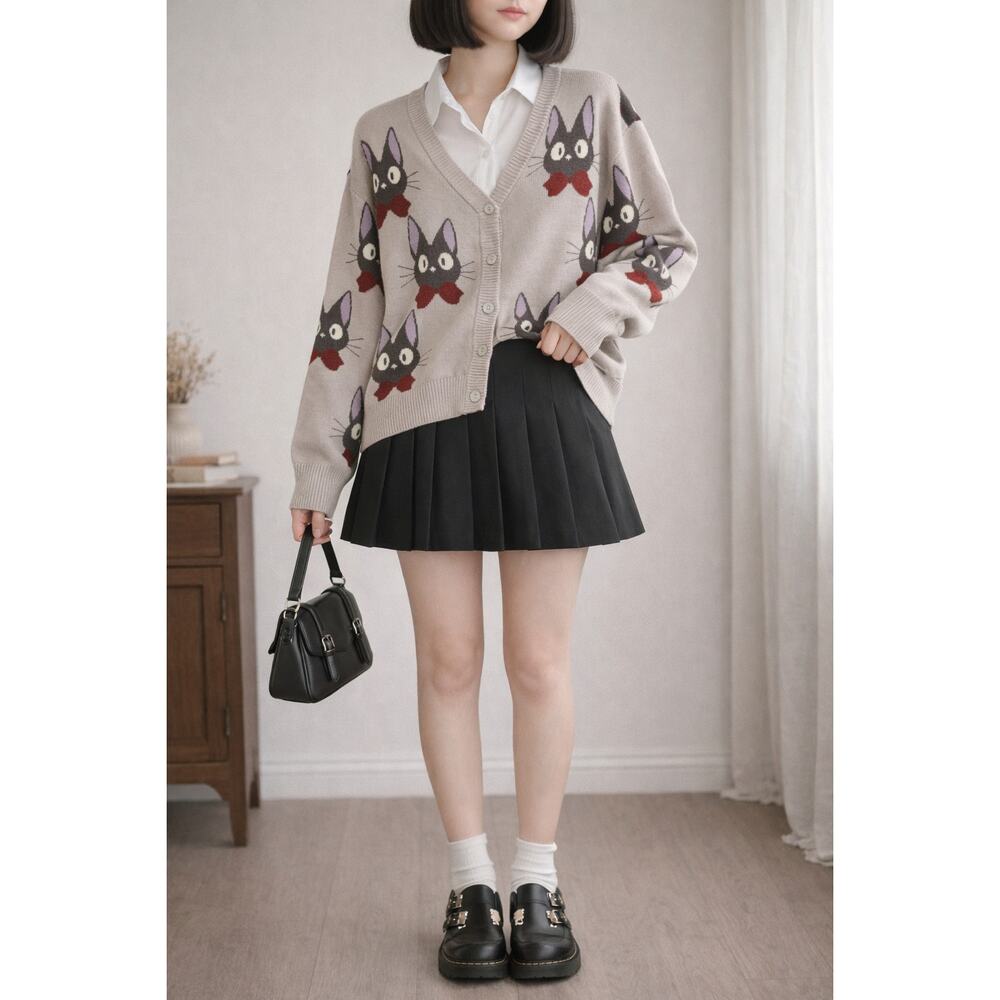 Her Universe Studio Ghibli Jiji Cardigan M Kiki's Delivery Service Anime Kawaii